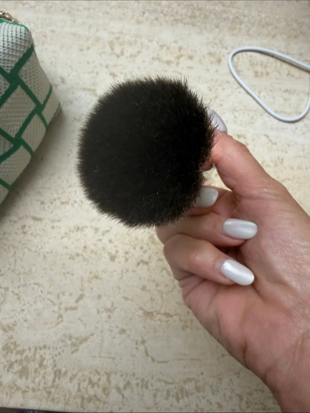 Trish McEvoy Brown Powder Brush with Clear Handle